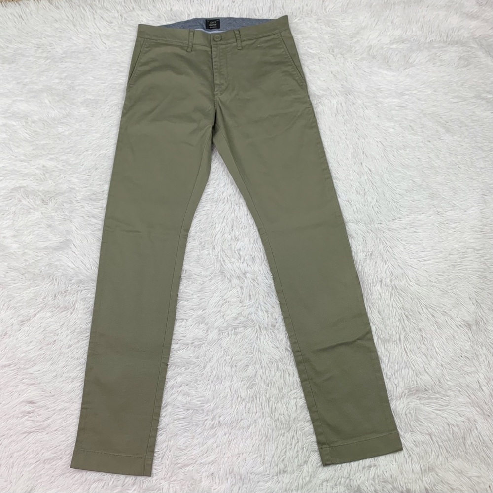 J Crew mens 28x32 484 Slim fit chino pants in olive green